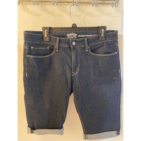 Levi’s Bermuda modern skinny size 16 denim Jean shorts nwot - Picture 1 of 7